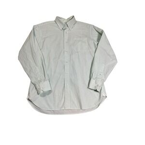 Southern Tide Button Down Shirt Mens L Green White Plaid Medium Cotton Spandex‎